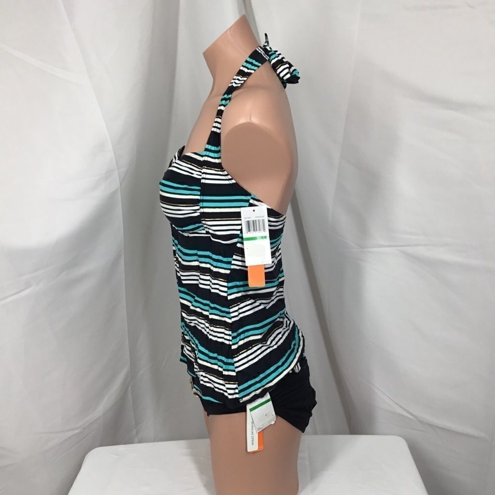 Captiva Escape Belted Hipster Tankini Swimsuit (E) - Picture 2 of 8